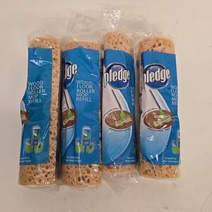 Pledge Wood Floor roller mop refill 1047OH1‎ Lot Of 4